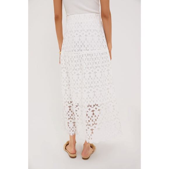 TUCKERNUCK White Lace Cassia Skirt Size L NWT Retail $228 Tuckernuck - Picture 2 of 8